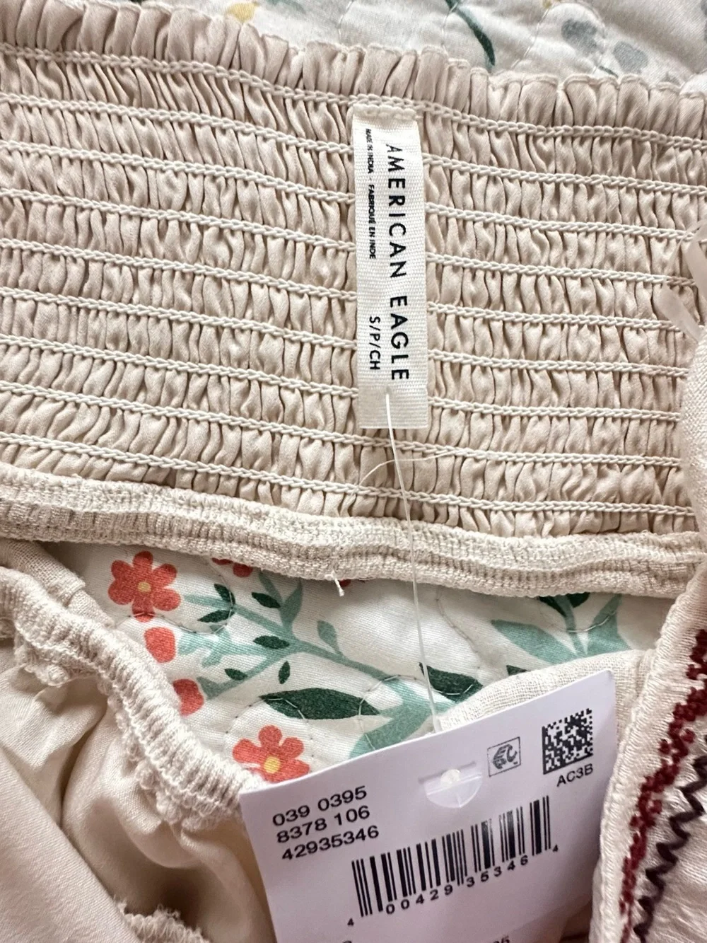 American Eagle Outfitters Empire Waist Embroidered Midi Dress Sz S - Picture 8 of 8